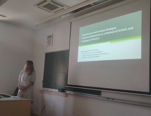 Udeležba na mednarodni konferenci CALT in predstavitev metode dela - Utelešenje in ustvarjalni dialog: avtentično gibanje kot metoda umetniške in pedagoške prakse